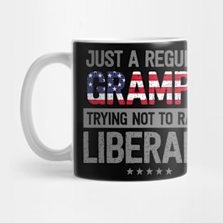 Regular Grampa Raise Liberals USA Flag Father's Day Mug